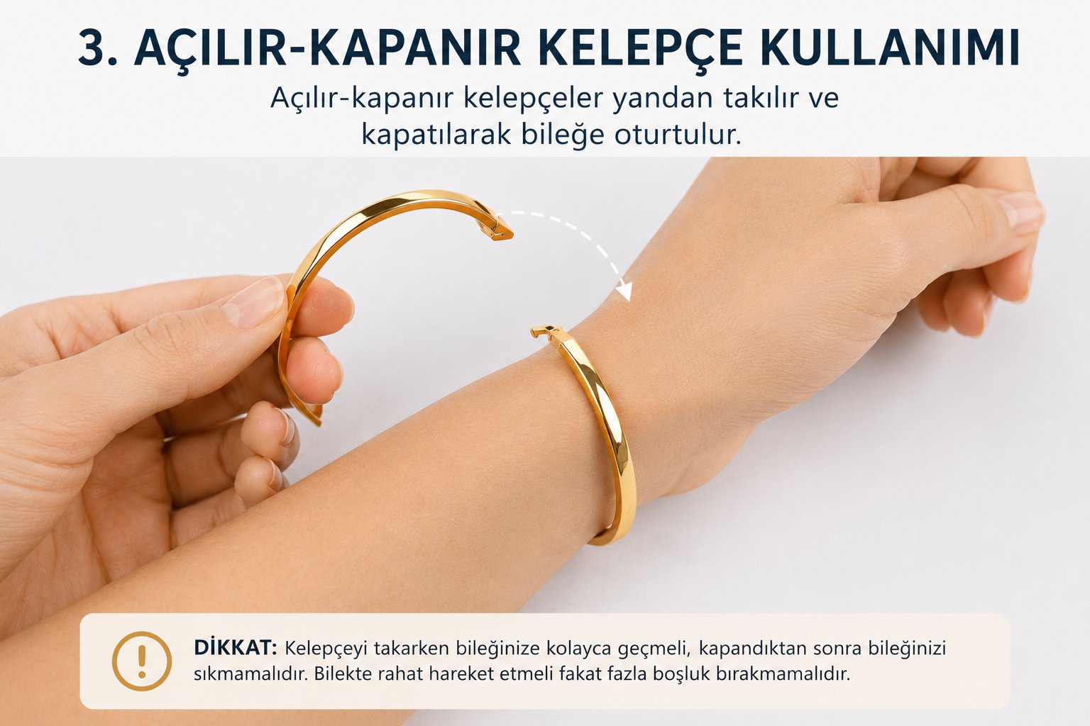 Açılır kapanır kelepçe ölçüsü ve kullanımı