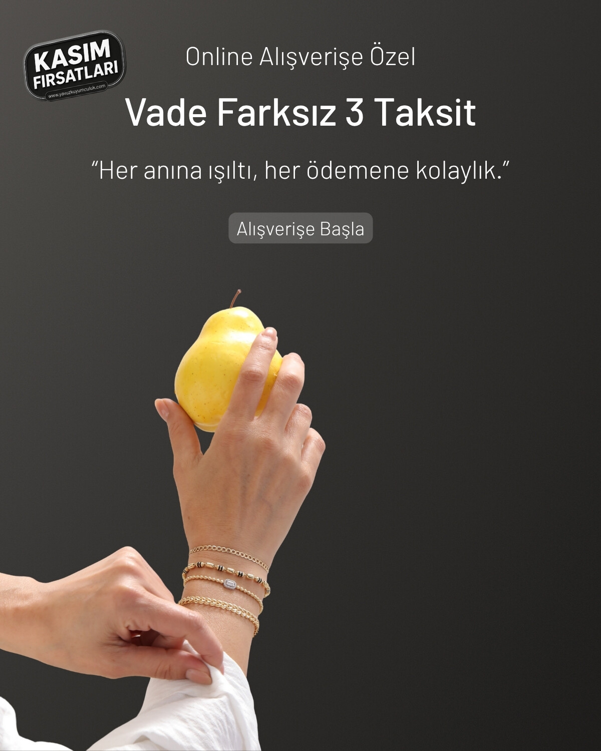 Kasım Vade Farksız 3 Taksit