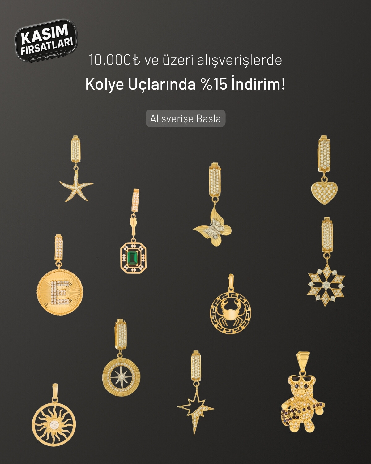 Kolye Uçlarında %15 indirim