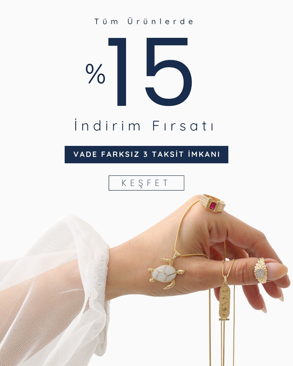 Tüm ürünlerde %15 indirim