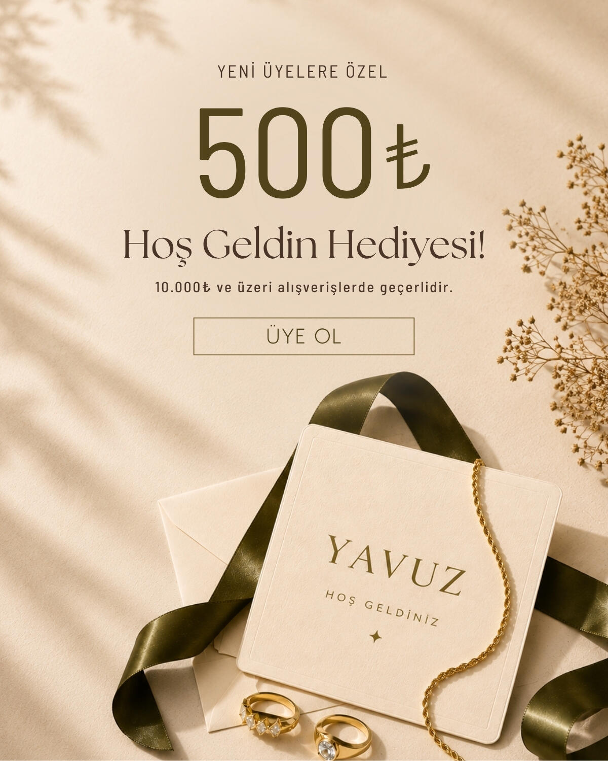 Yeni Üyelere Özel 500₺ Hoş Geldin Hediyesi!