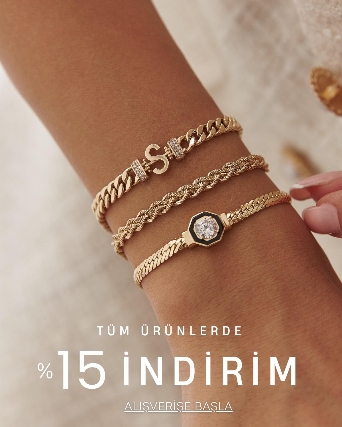 Tüm ürünlerde %15 indirim