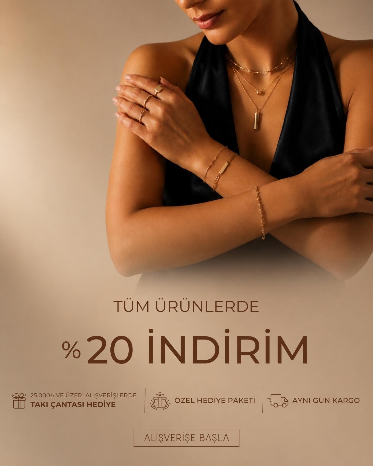 Tüm ürünlerde %20 indirim