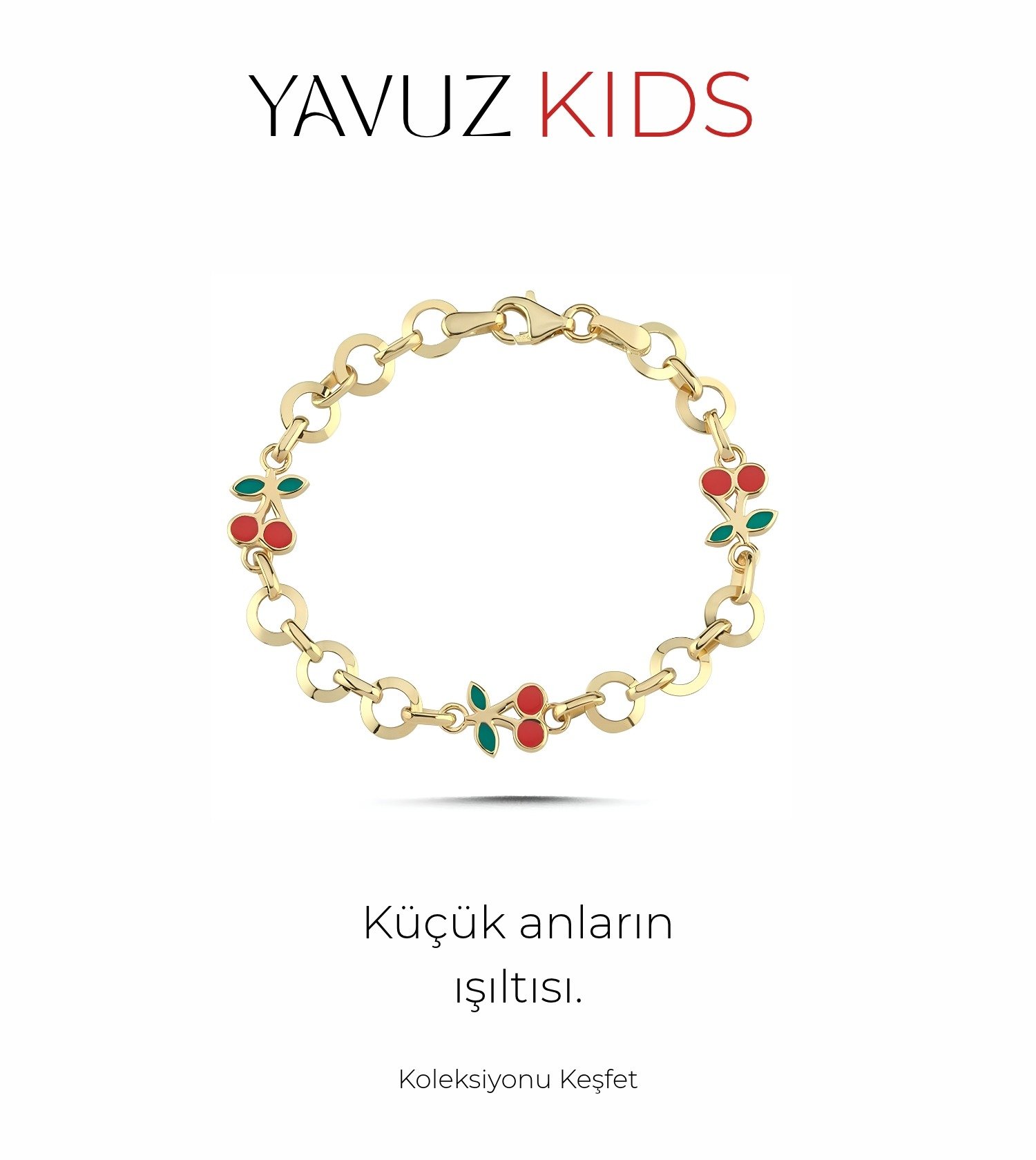 Kiraz Figürlü Çocuk Bileklik