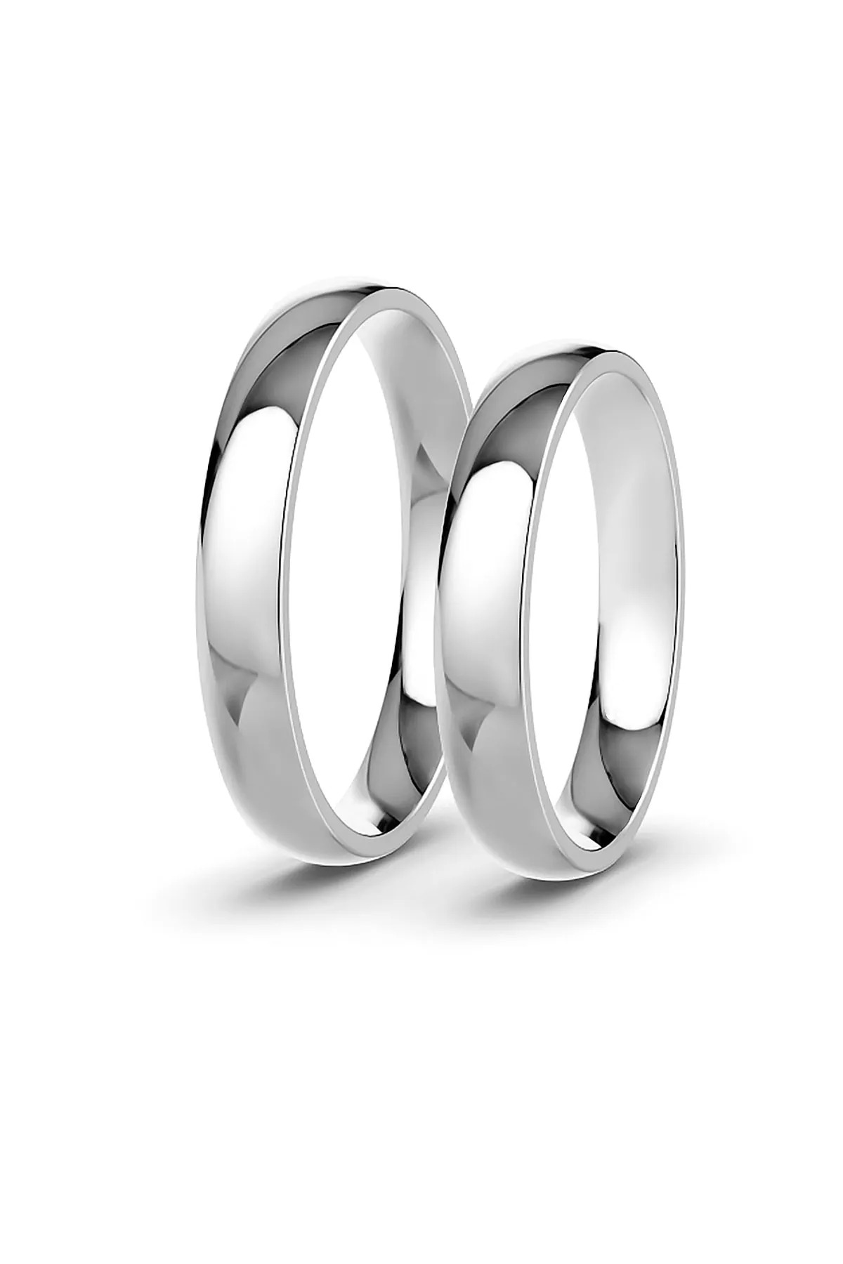 Erkek Gümüş Alyans 4 mm - (1)