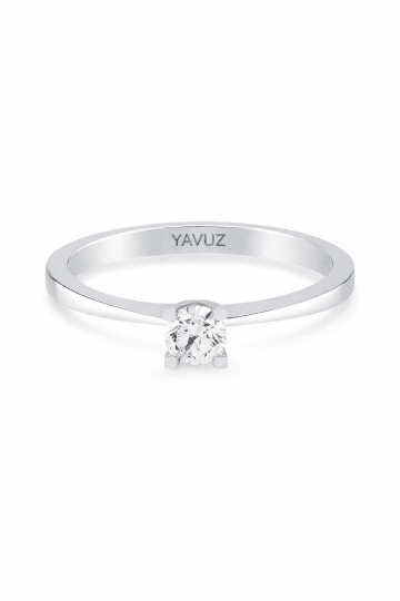 0,16 Karat V Kesim Pırlanta Yüzük - 1