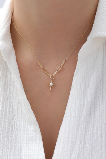 Ataş Zincir Kuzey Yıldızı Kolye - 1