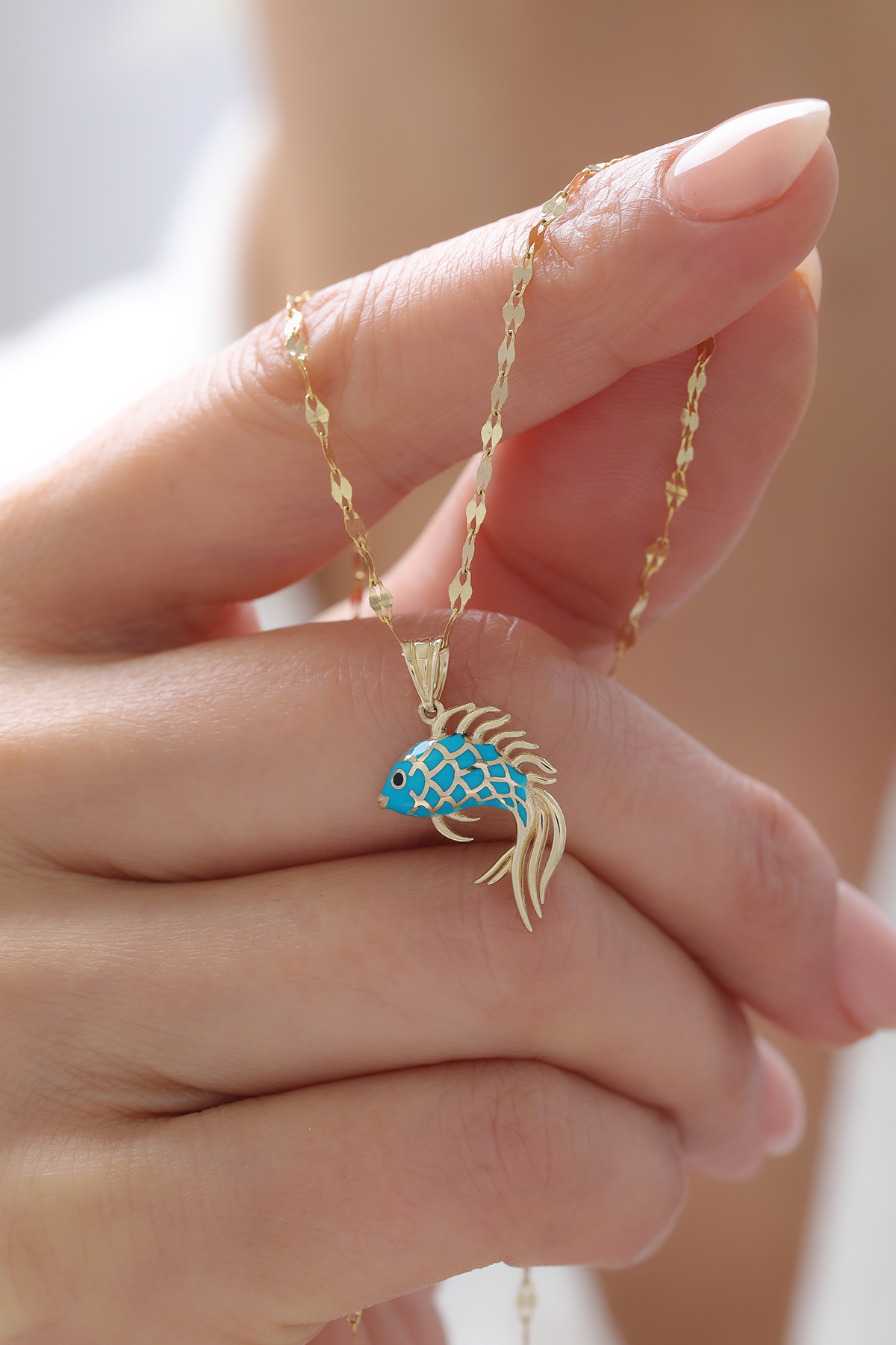 Aynalı Zincir Balık Kolye - Yavuz Kuyumculuk (3)