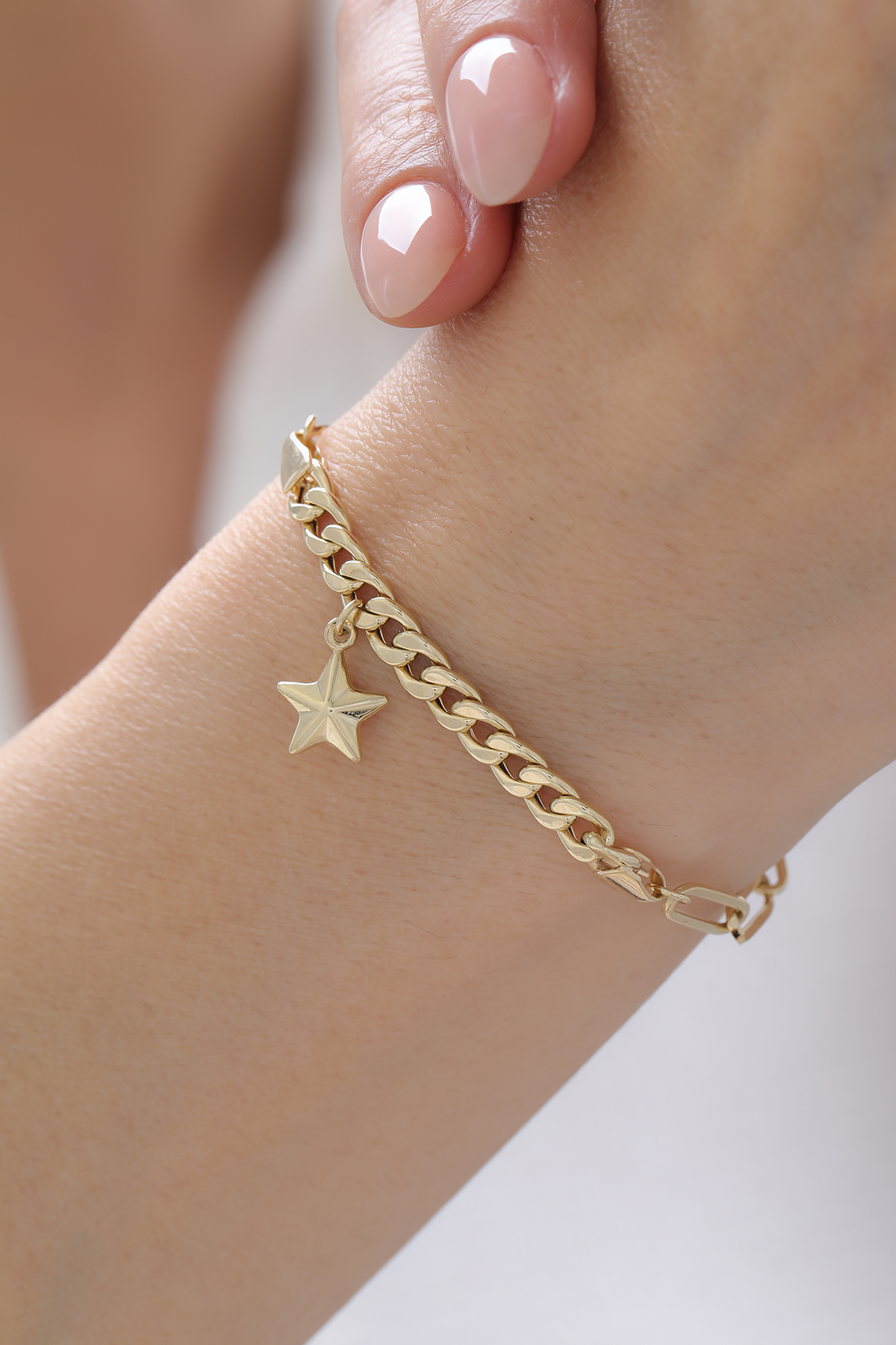 Gurmet Ataş Zincir Sallantılı Yıldız Bileklik - Yavuz Kuyumculuk (1)
