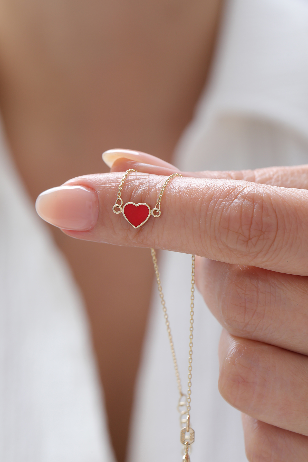 Kırmızı Mineli Kalp Bileklik - Yavuz Kuyumculuk (3)