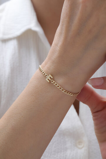 Kişiselleştirilebilir Gurmet Harf Bileklik - 4