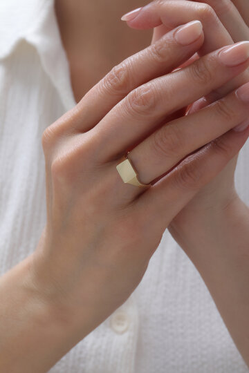 Kişiselleştirilebilir Plaka Yüzük - 1