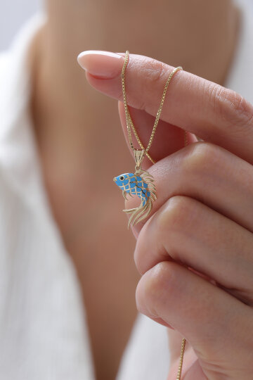 Küp Zincir Balık Kolye - 3