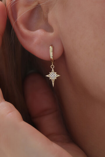 Kuzey Yıldızı Halka Küpe - 1