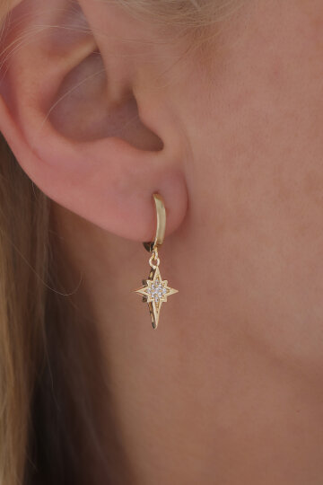 Kuzey Yıldızı Halka Küpe - 2