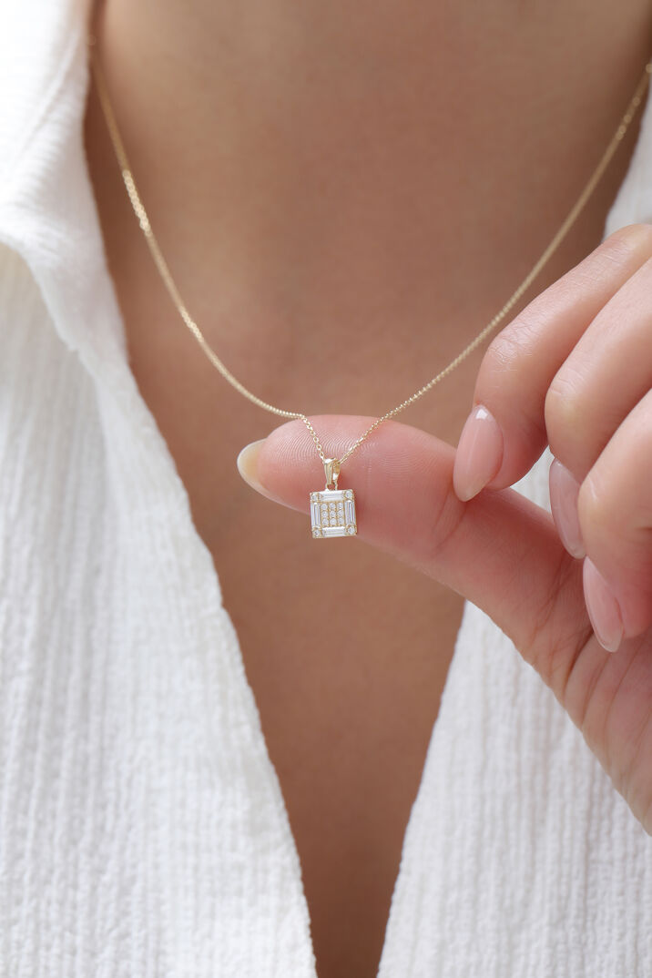 Modern Baget Kolye - Yavuz Kuyumculuk