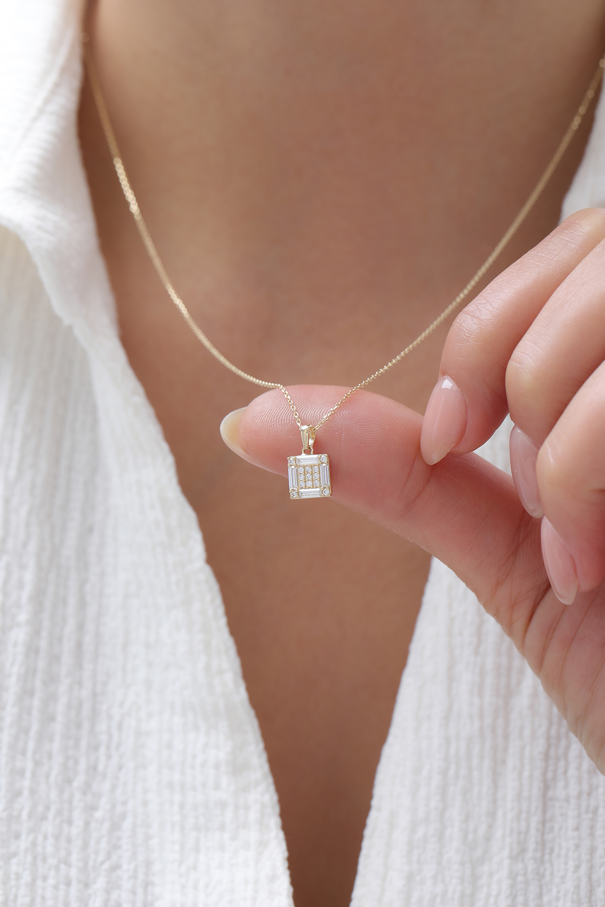 Modern Baget Kolye - Yavuz Kuyumculuk (1)