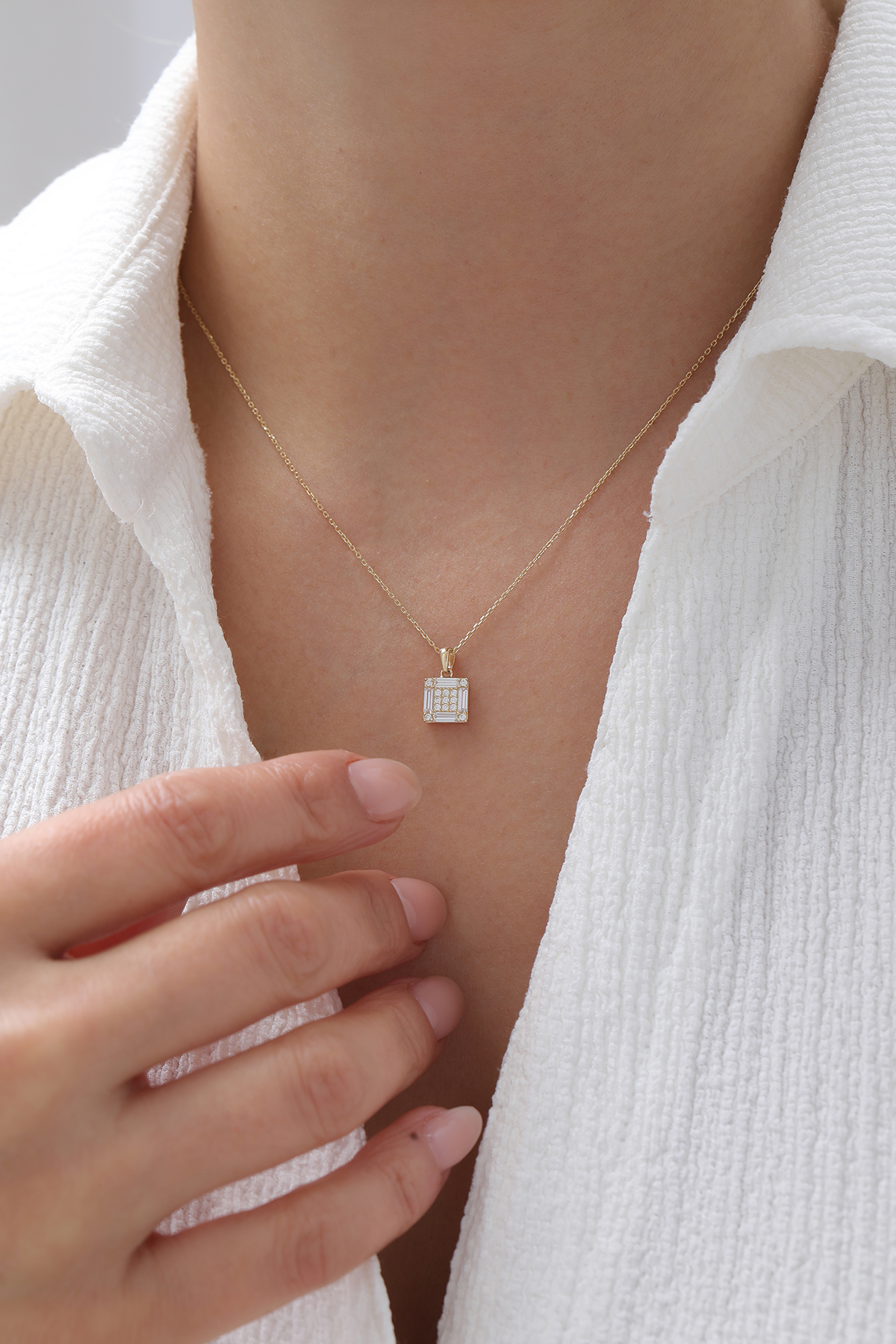 Modern Baget Kolye - Yavuz Kuyumculuk (3)