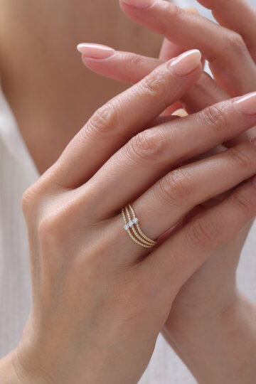 Modern Taşlı Yüzük - 1