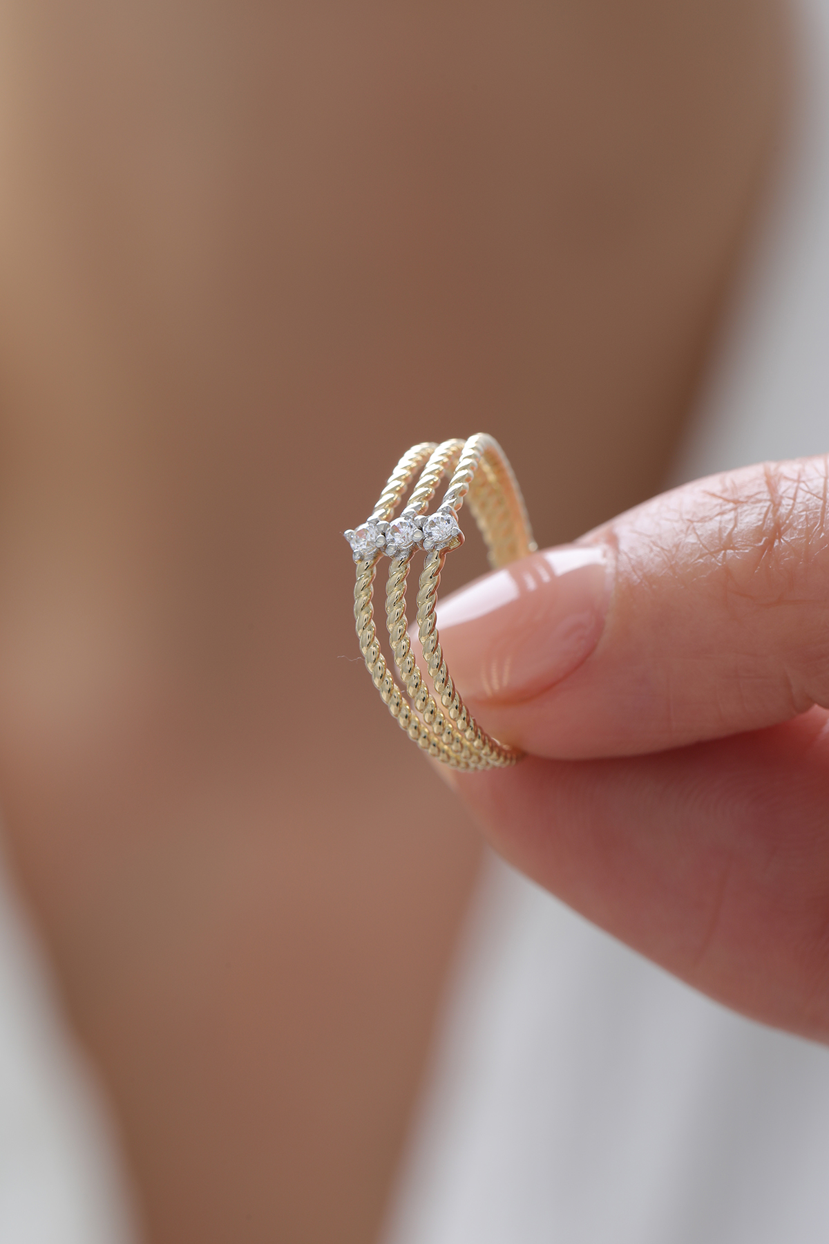 Modern Taşlı Yüzük - Yavuz Kuyumculuk (3)