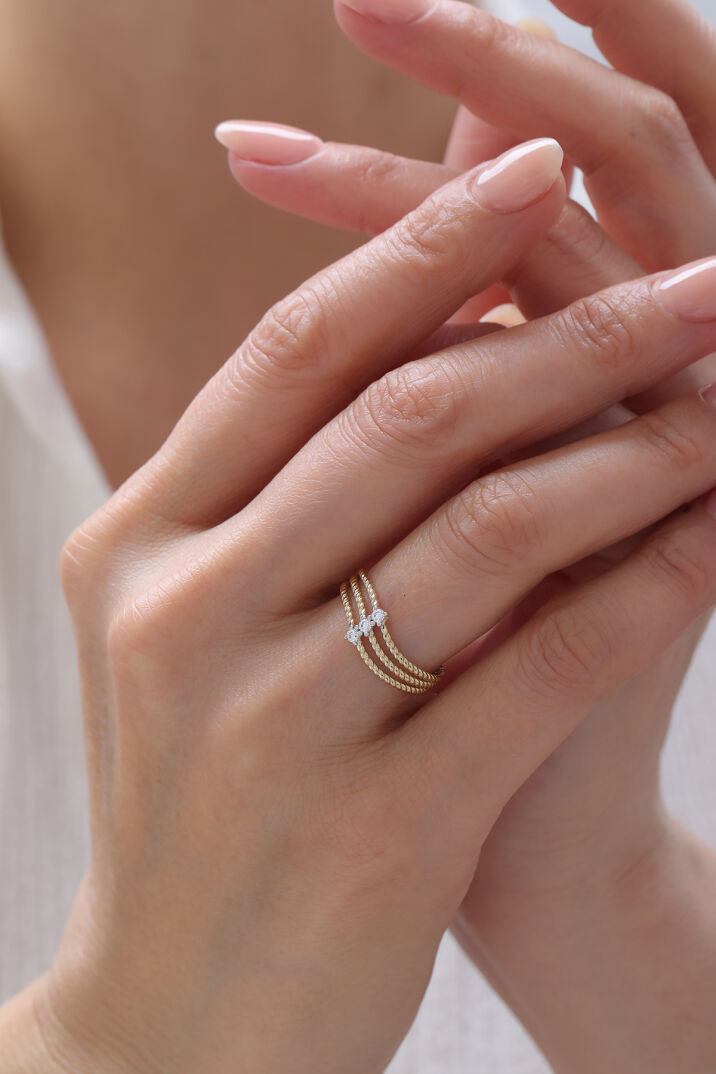 Modern Taşlı Yüzük - Yavuz Kuyumculuk