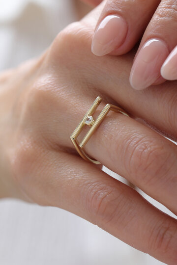 Modern Tektaş Yüzük - 2