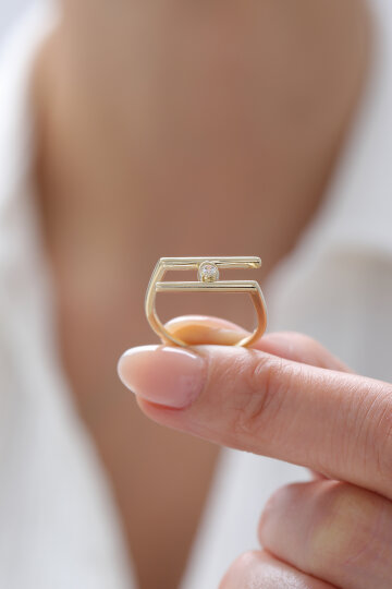 Modern Tektaş Yüzük - 3