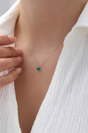 Renkli Kalp Kolye - 4