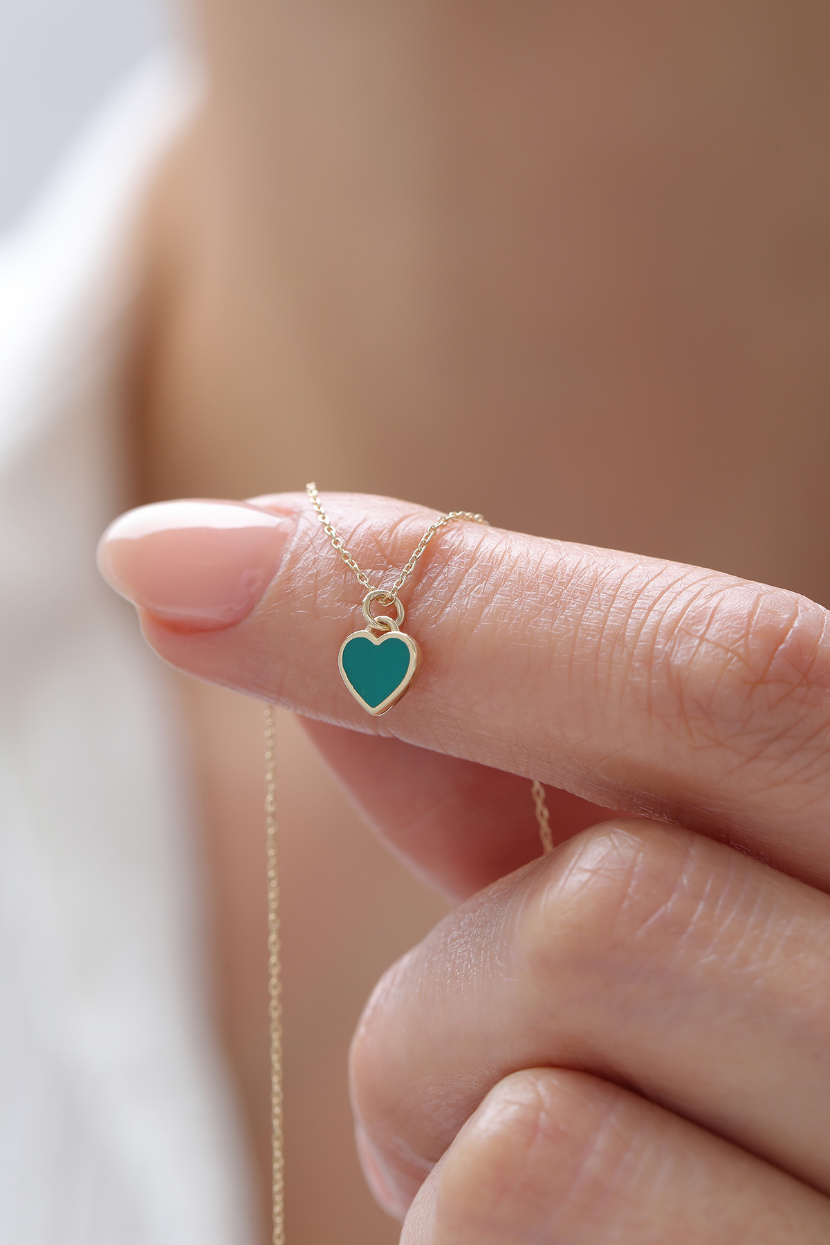 Renkli Kalp Kolye - Yavuz Kuyumculuk (2)