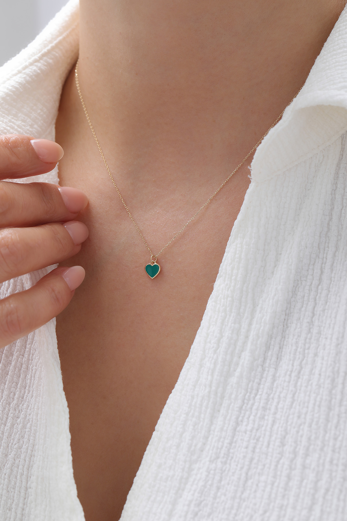 Renkli Kalp Kolye - Yavuz Kuyumculuk (3)