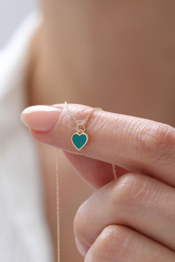 Renkli Kalp Kolye - 2