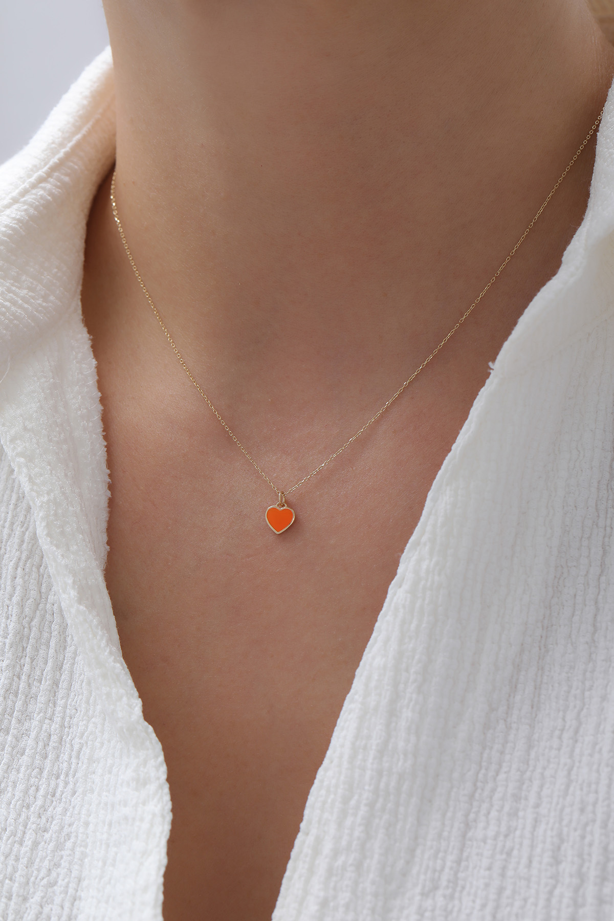 Renkli Kalp Kolye - Yavuz Kuyumculuk (1)