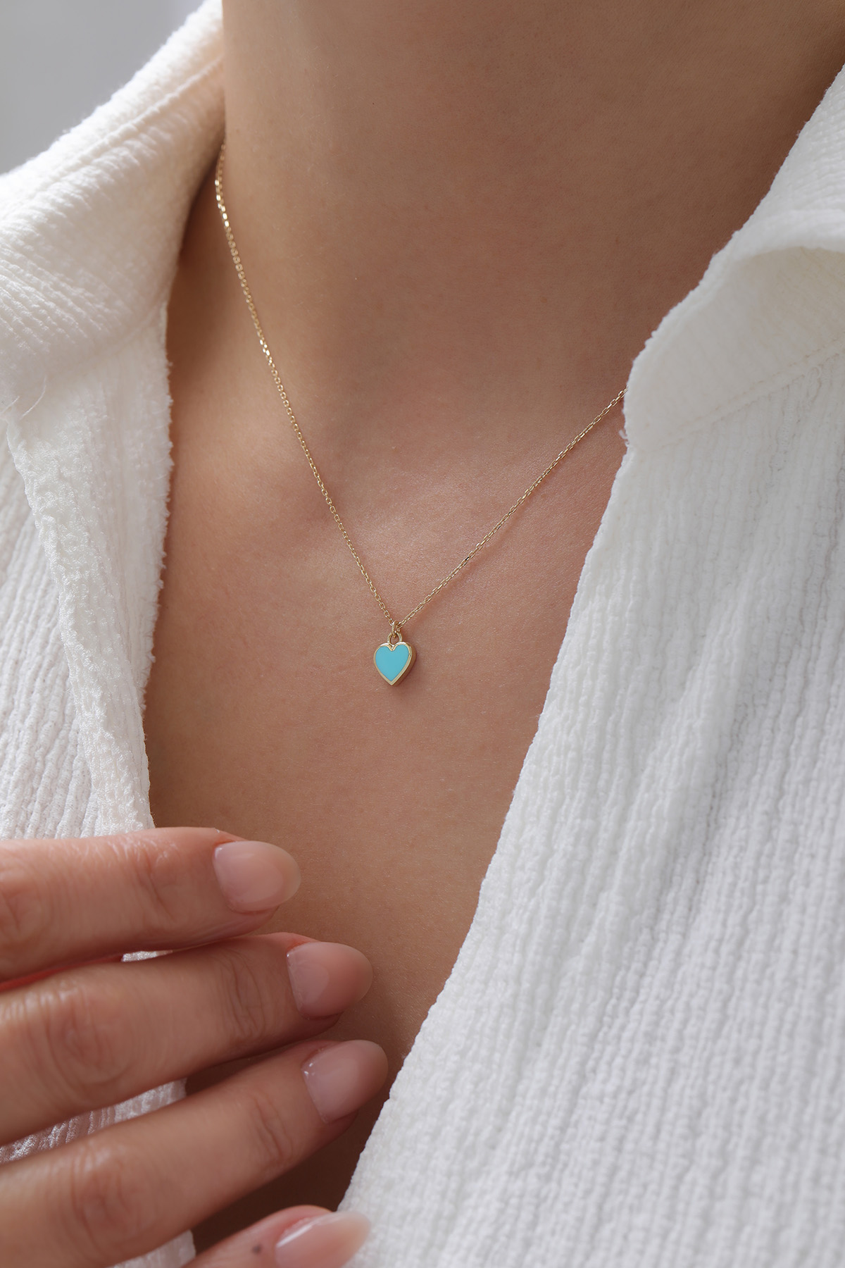 Renkli Kalp Kolye - Yavuz Kuyumculuk