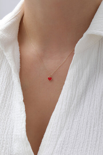 Renkli Kalp Kolye - 1