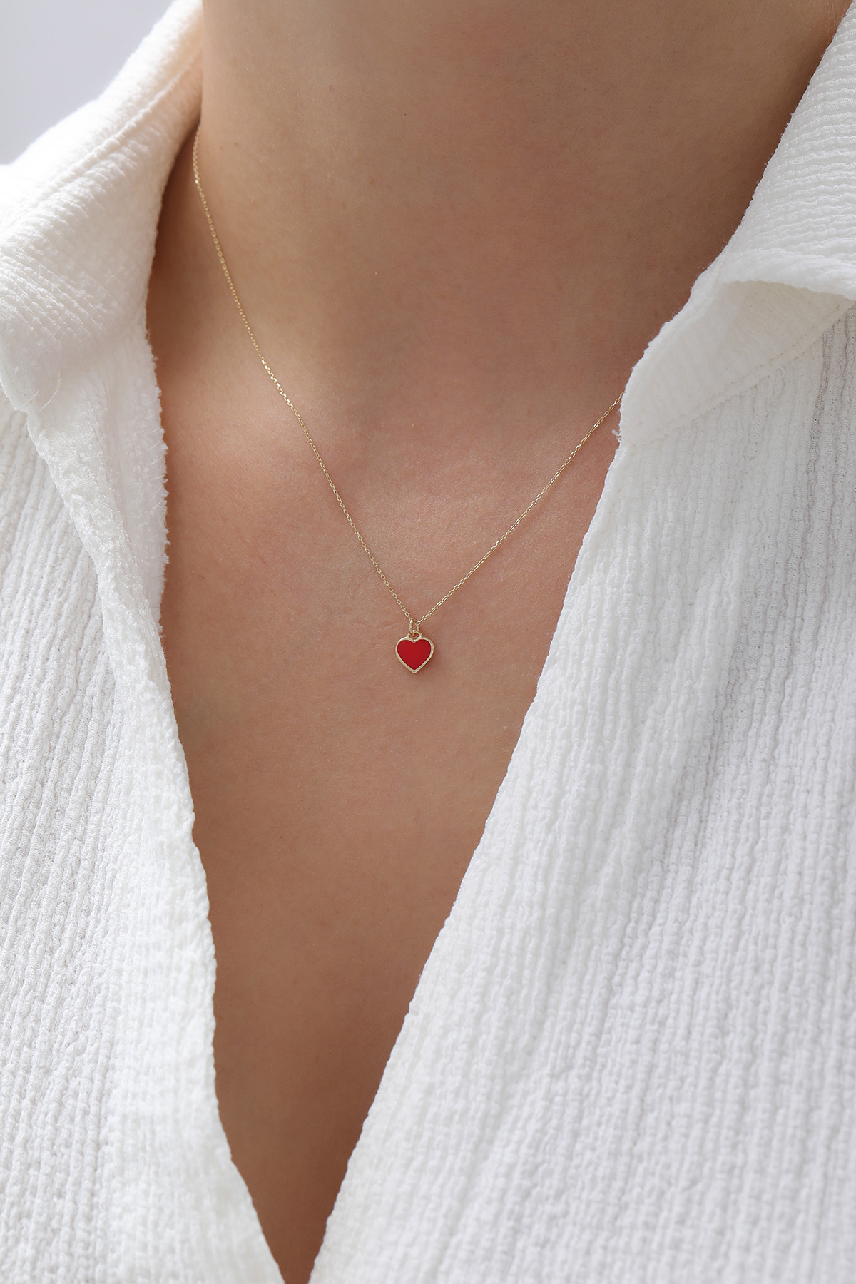 Renkli Kalp Kolye - Yavuz Kuyumculuk (1)