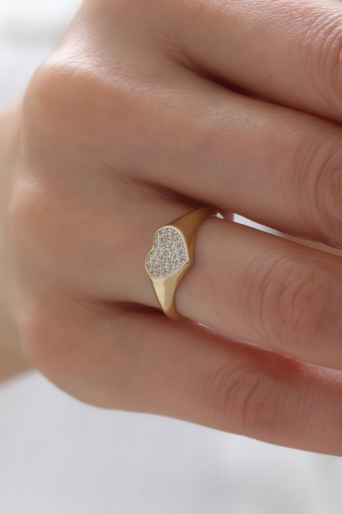 Taşlı Kalp Yüzük - Yavuz Kuyumculuk (1)