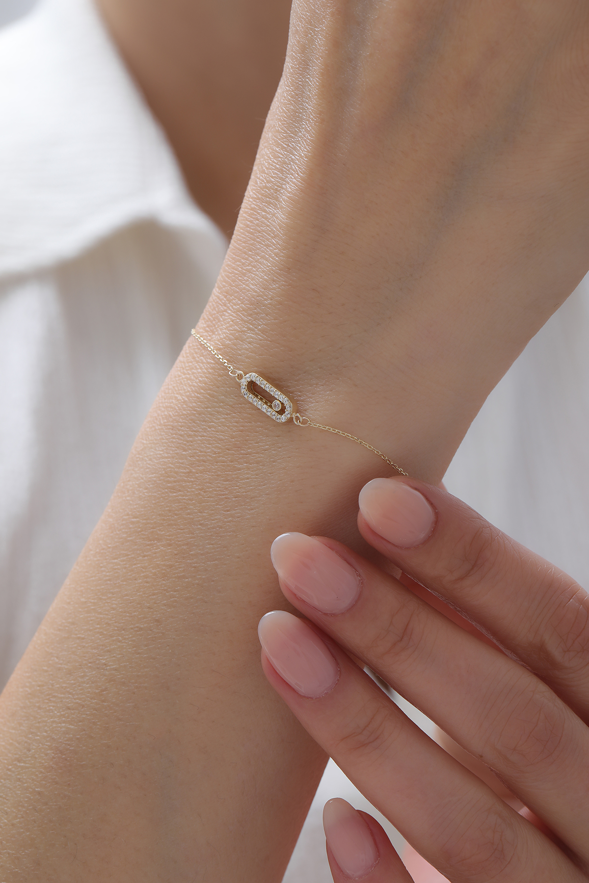 Taşlı Messika Bileklik - Yavuz Kuyumculuk (1)