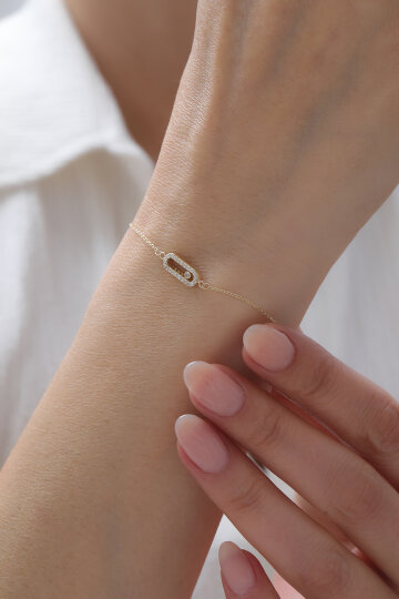 Taşlı Messika Bileklik - 1