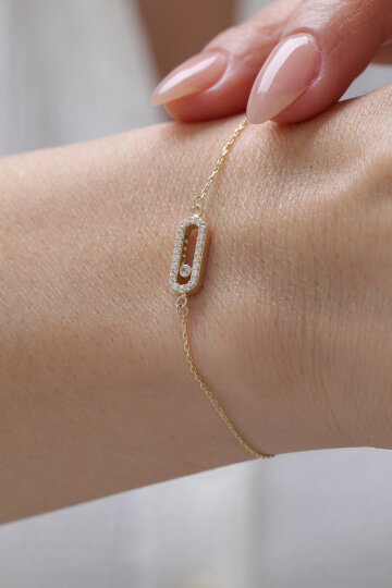 Taşlı Messika Bileklik - 2