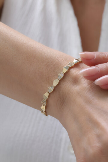 Taşlı Snake Bileklik - 1