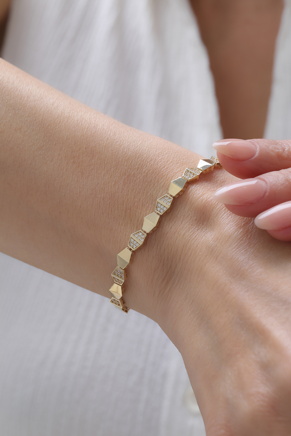 Taşlı Snake Bileklik - Yavuz Kuyumculuk