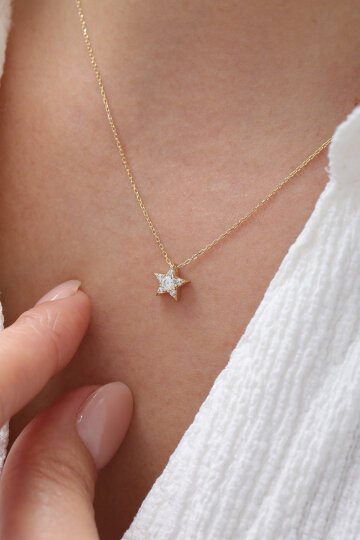 Taşlı Yıldız Kolye - 2