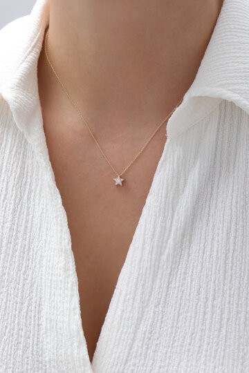 Taşlı Yıldız Kolye - 1