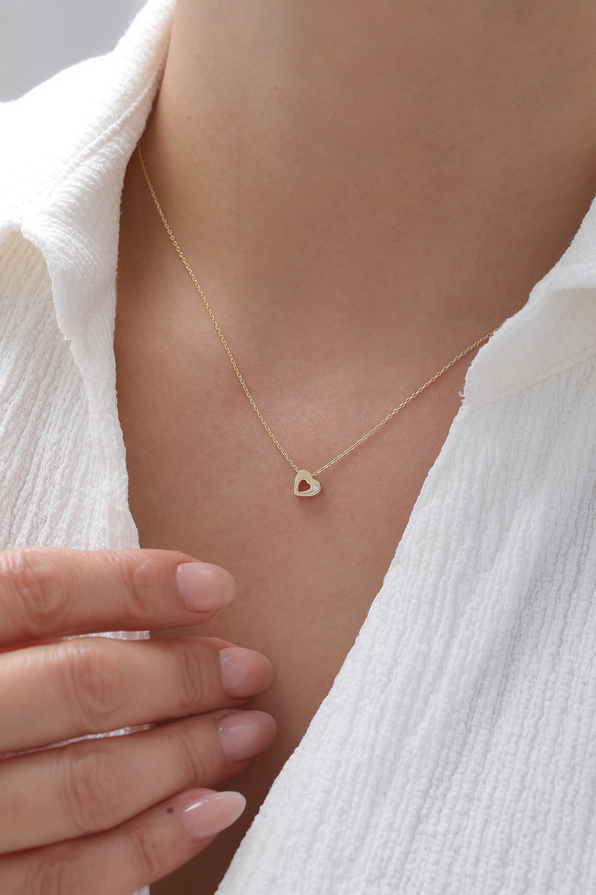 Tektaş Kalp Kolye - Yavuz Kuyumculuk (3)