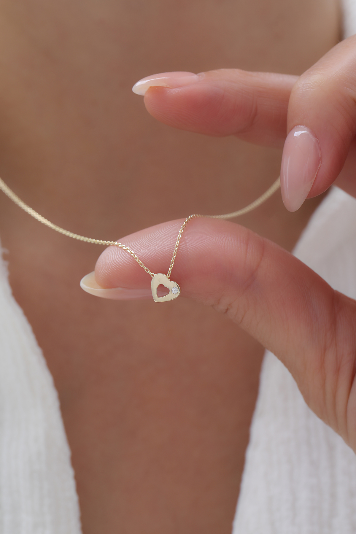 Tektaş Kalp Kolye - Yavuz Kuyumculuk (1)