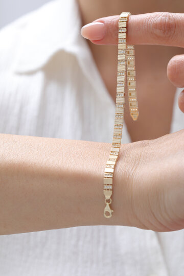 Yarı Taşlı Modern Bileklik - 3