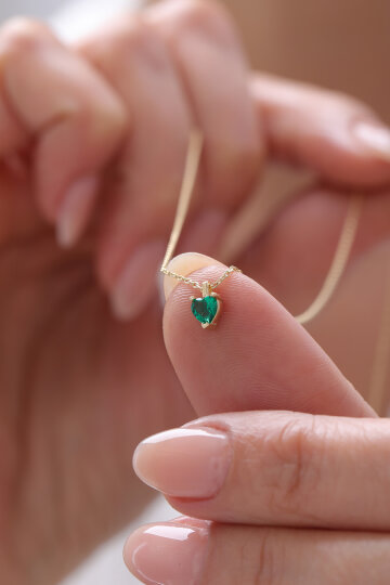 Zümrüt Tektaş Kolye - 1