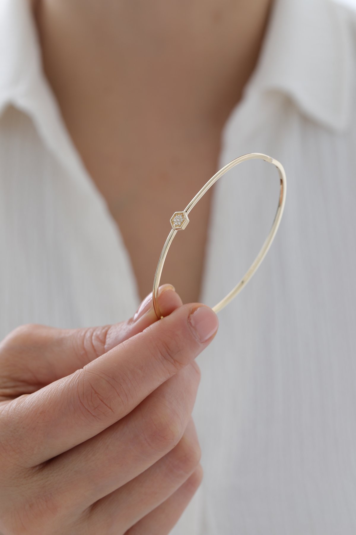 Altıgen Taşlı Kelepçe - Yavuz Kuyumculuk (3)