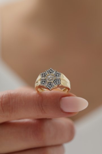 Altıgen Trapez Yüzük - 4