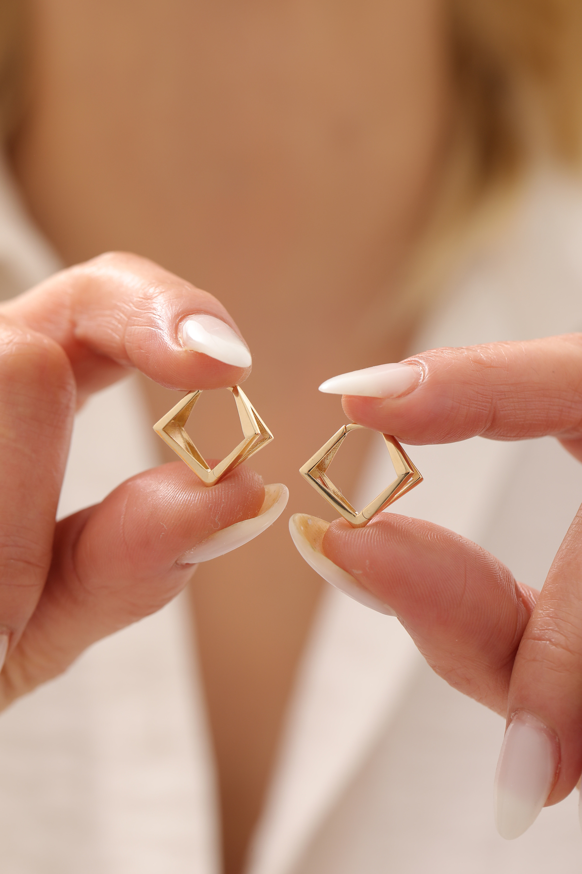 Asimetrik Minimal Küpe - Yavuz Kuyumculuk (2)